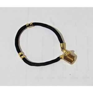 Woman Warriors Stella Valle "SUCCEED" Bracelet Lori Greiner 8.5" Black Gold Tone